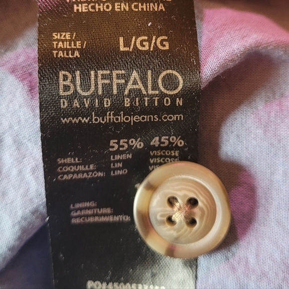 Buffalo V-Neck Button-Front Blue Midi Dress - Picture 5 of 7